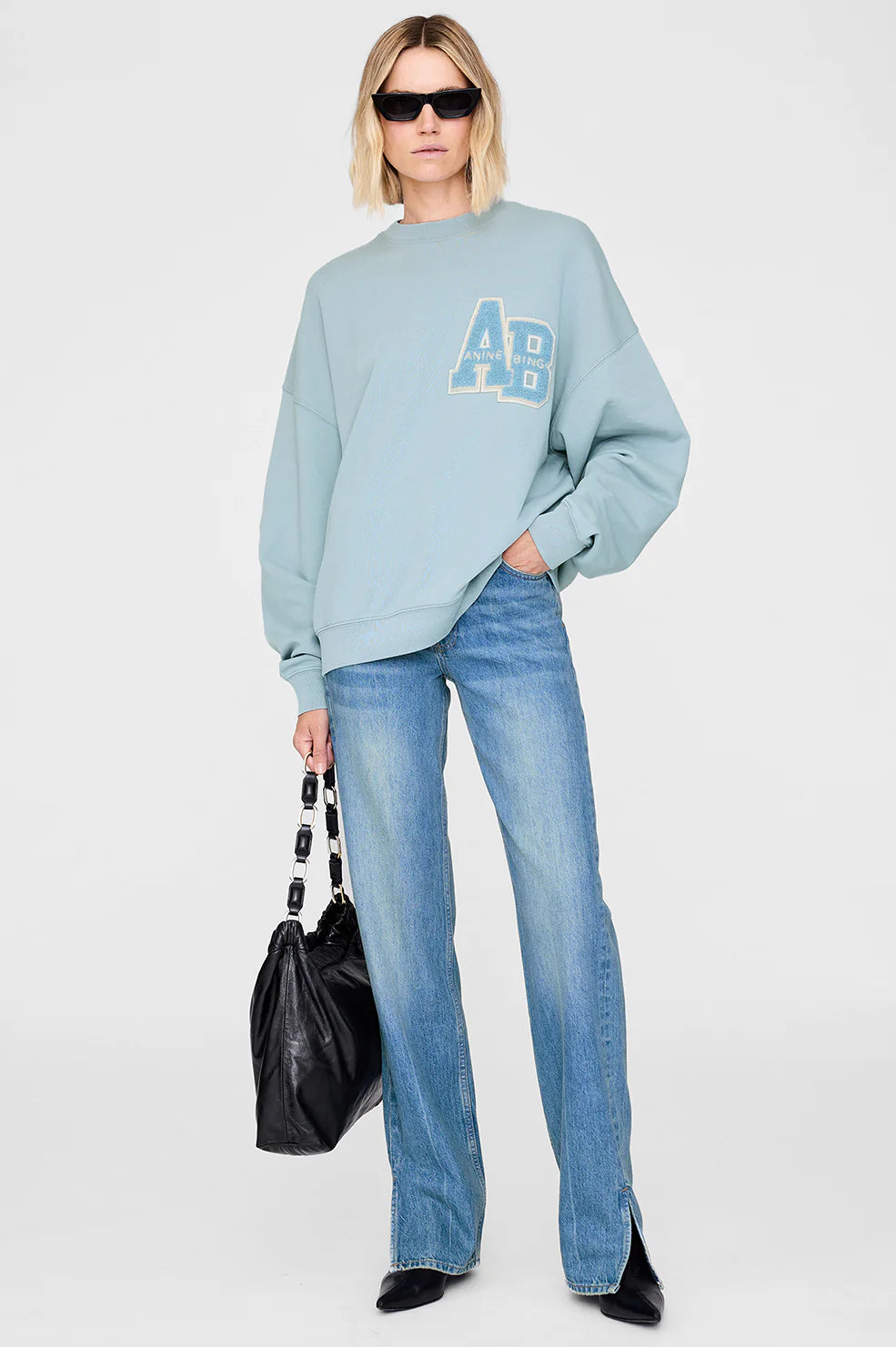 Sweater Miles letterman pastel blue