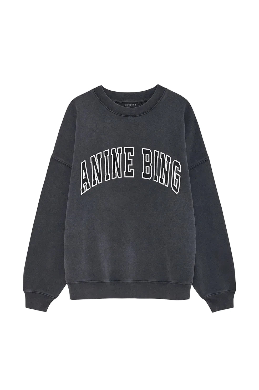 Image of Sweater Miles washed black logo