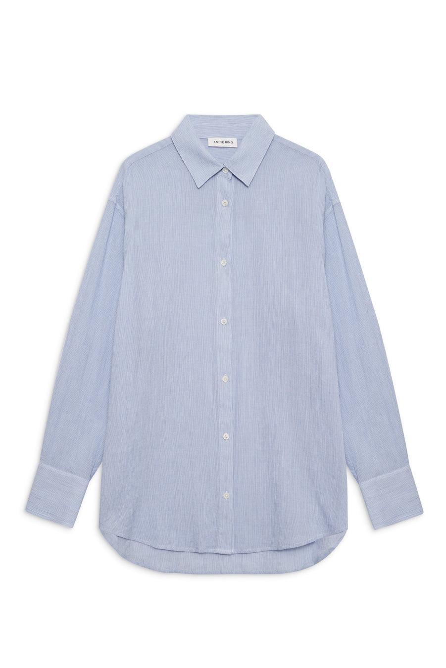 Blouse Plaza blue/white mini stripe