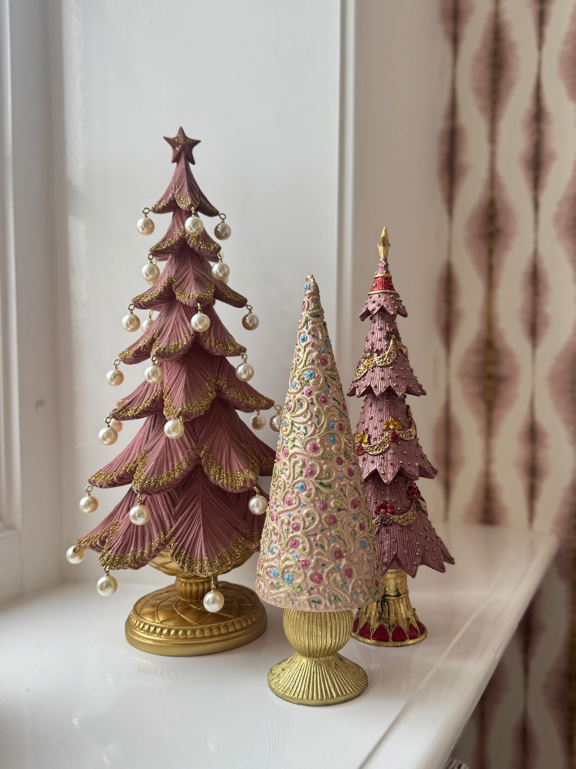 Christmas tree pink bells 45cm
