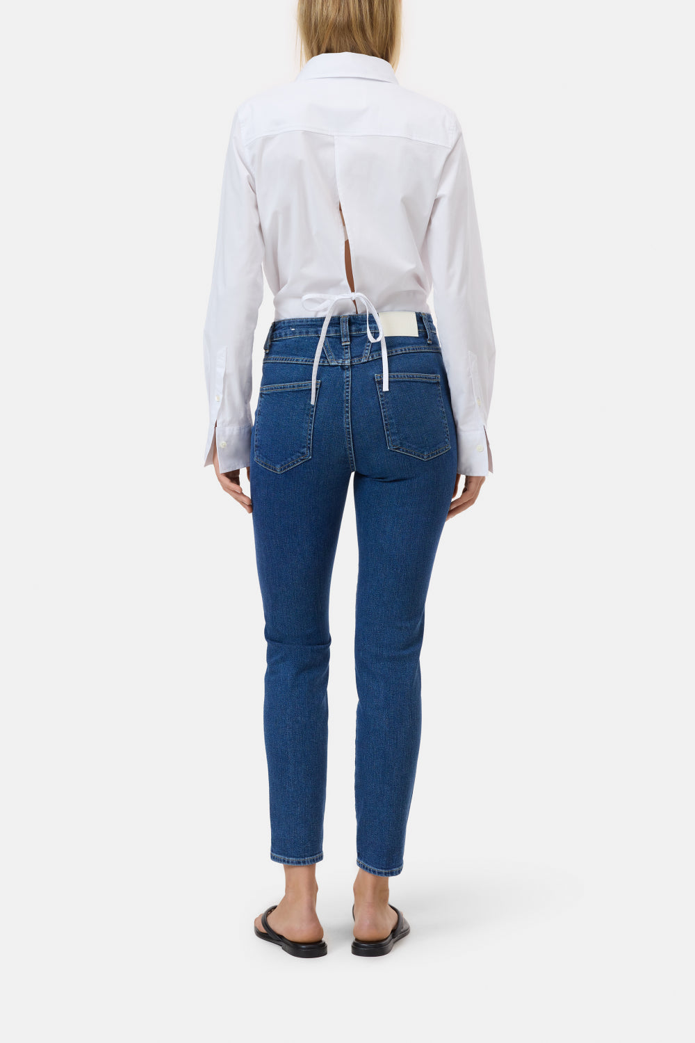 Image of Skinny pusher mid blue stay Closed