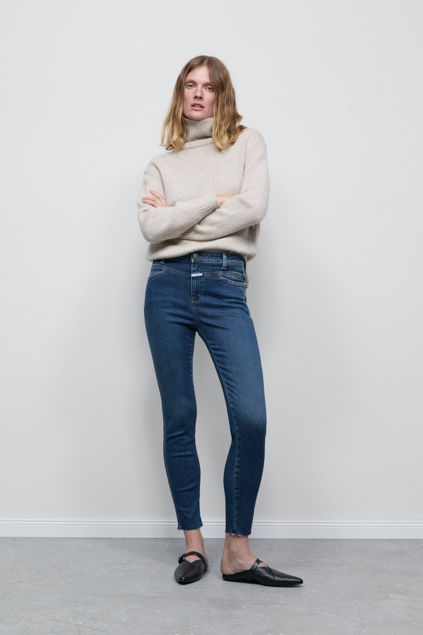 Skinny pusher dark blue