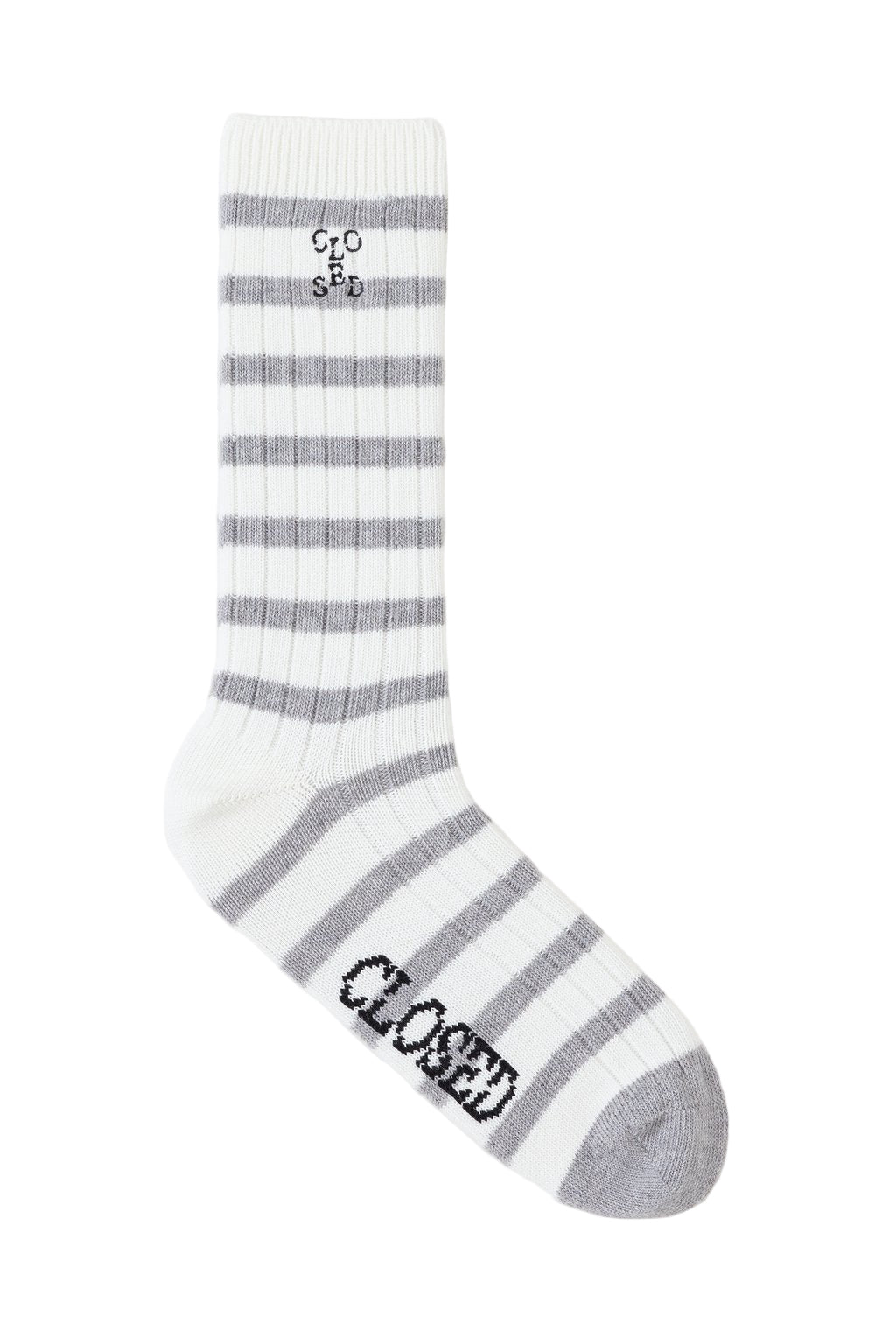 Socks stripes white/grey