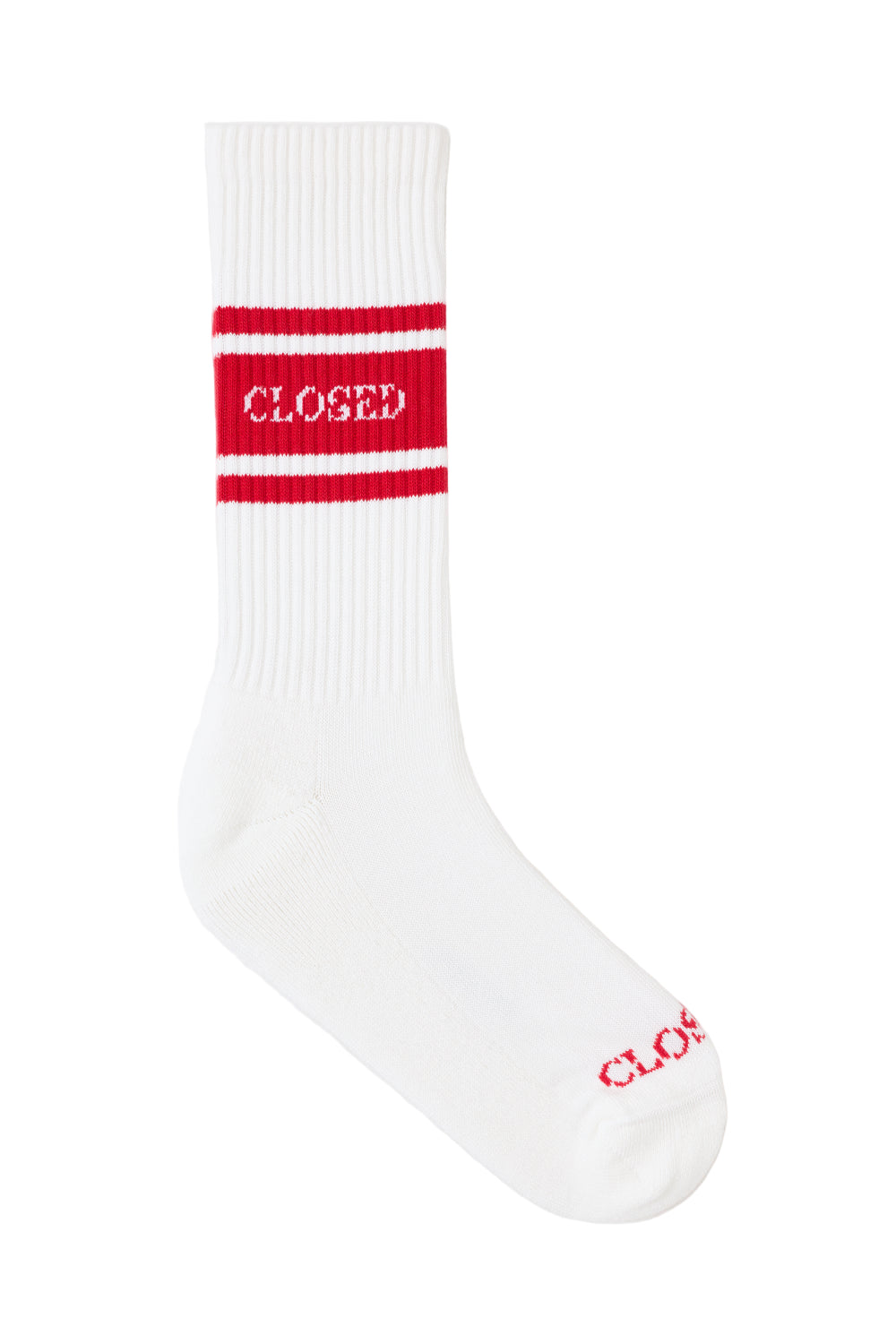 Socks stripes white/red