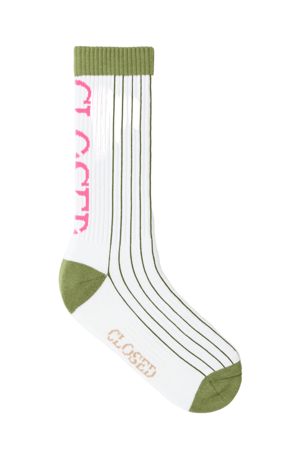 Socks stripes green/pink