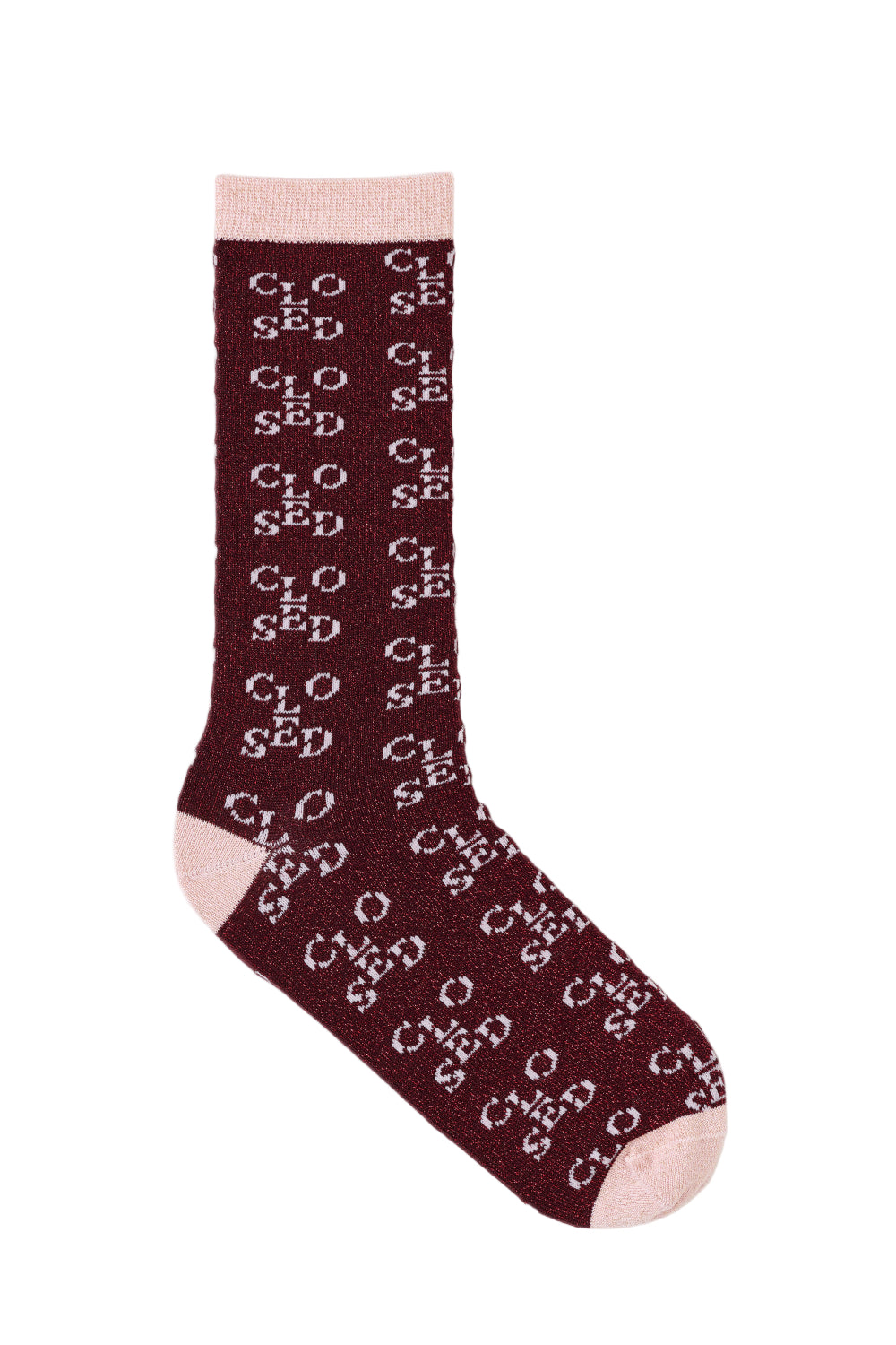 Socks glitter burgundy