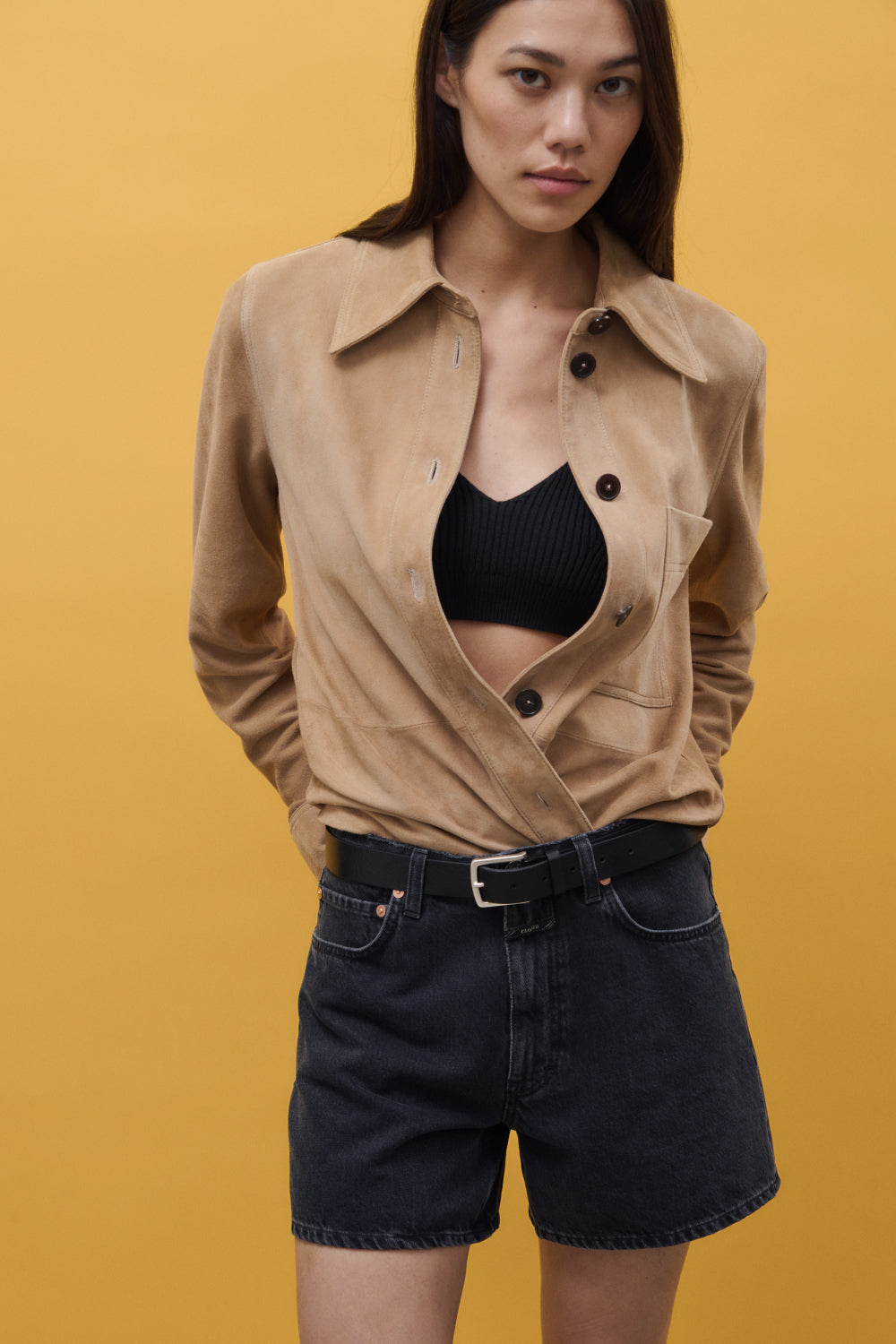 Image of Short Janey faded black