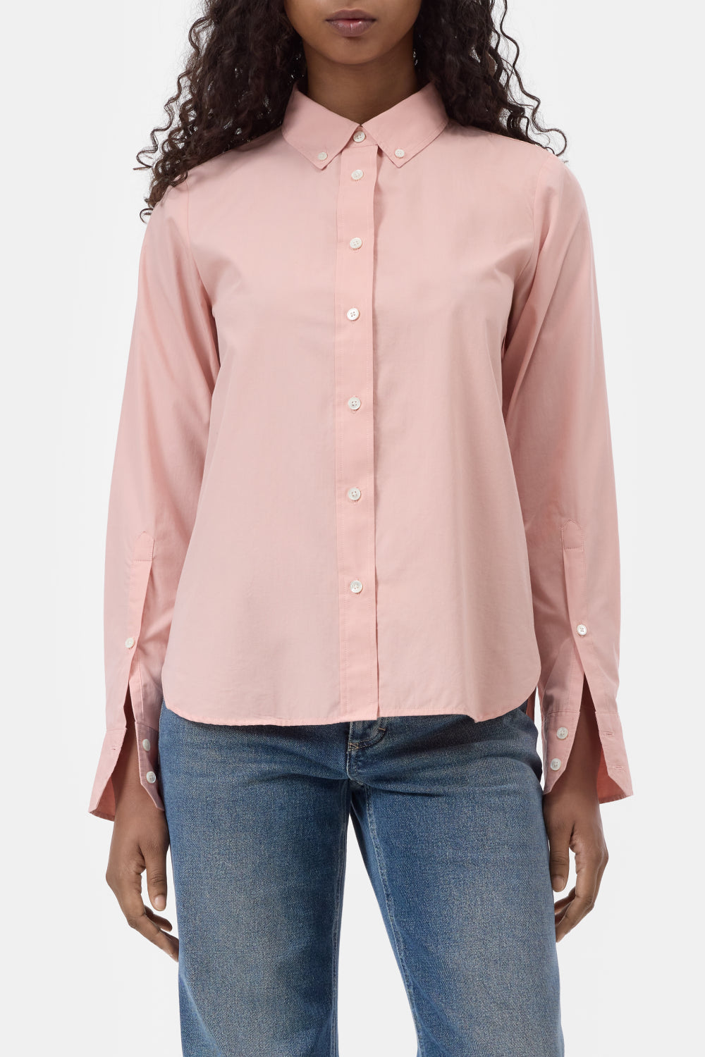 Image of Blouse sleeve placket powder pink