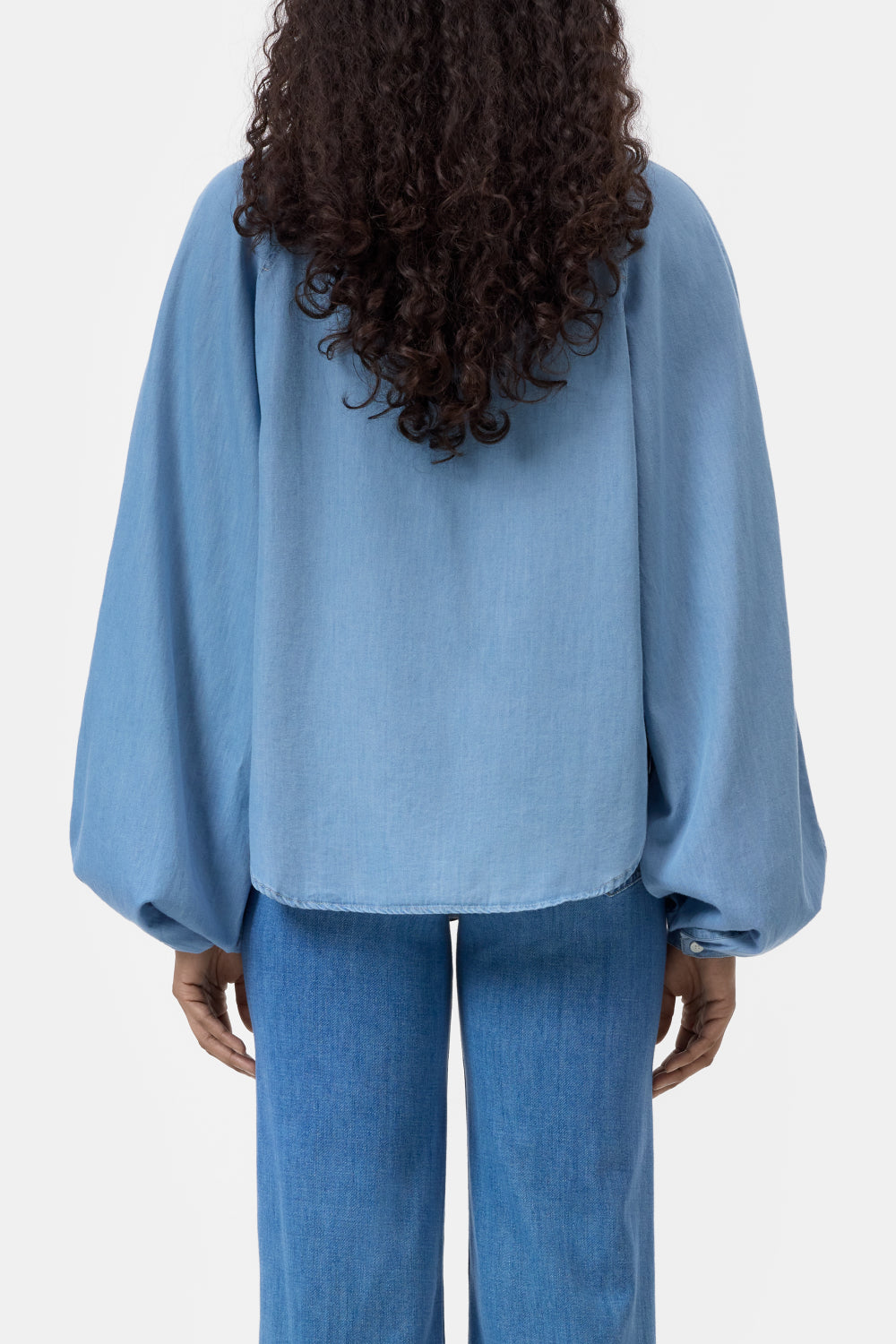 Blouse raglan denim light blue