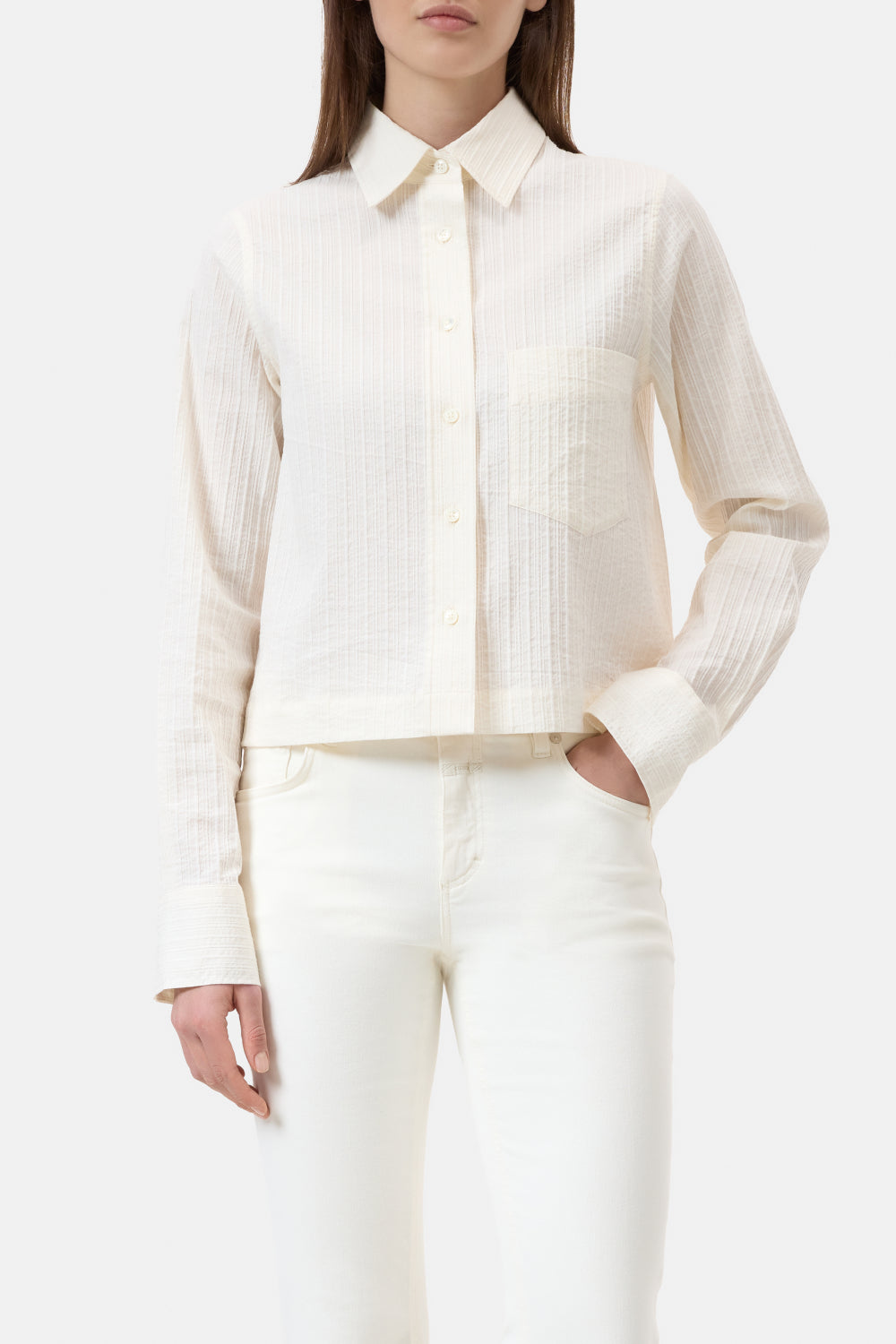 Blouse cropped vanilla