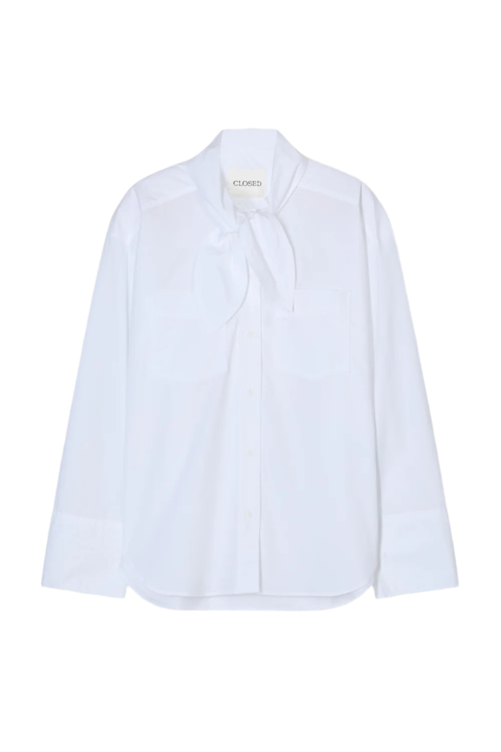 Blouse white scarf