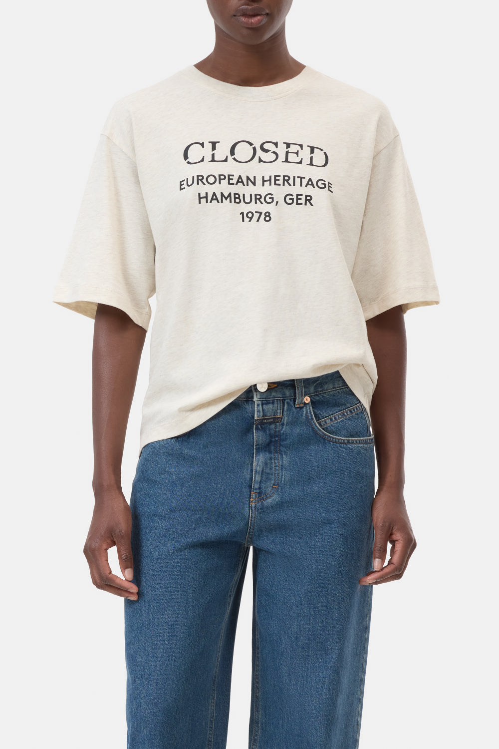 Tee relaxed melange grey