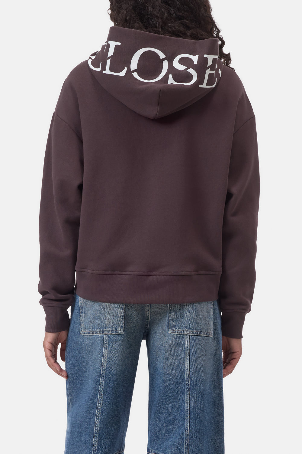 Sweater hooded mahagony brown
