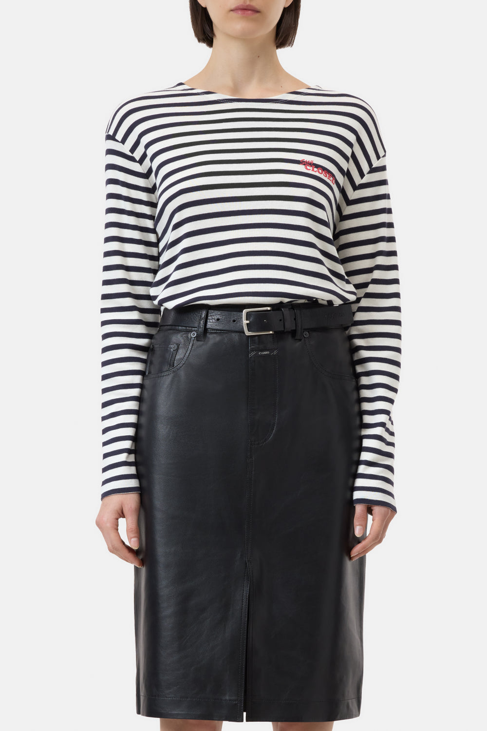 Longsleeve stripe black/white