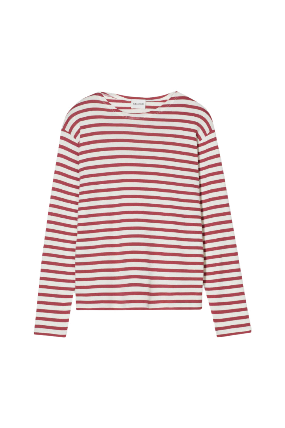 Longsleeve stripe red meadow/creme
