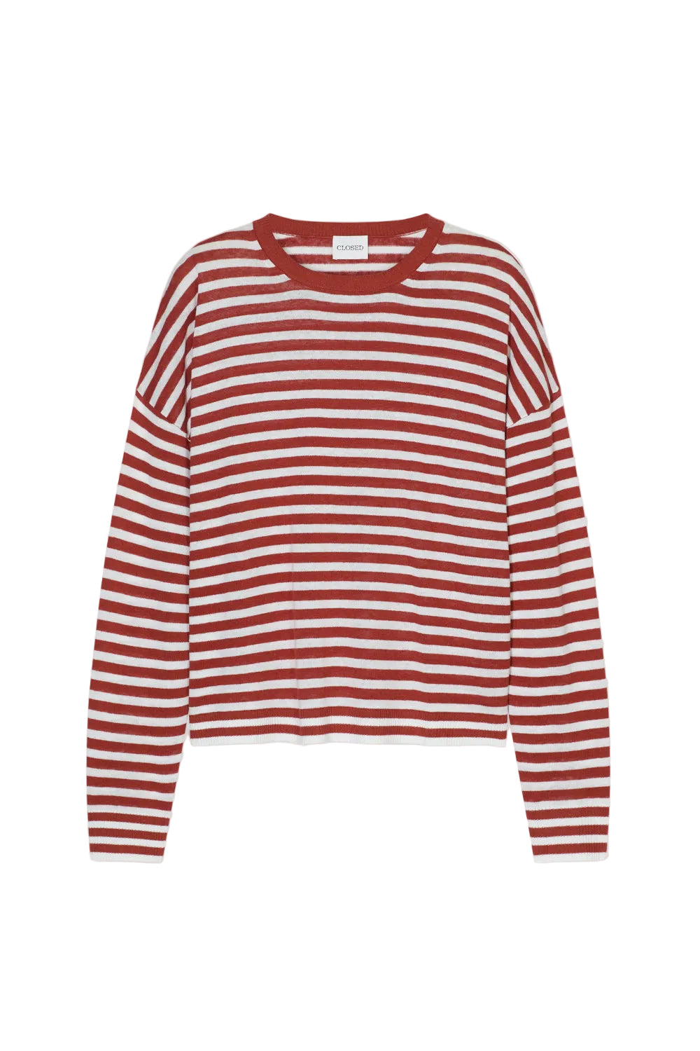 Shirt stripes brick red