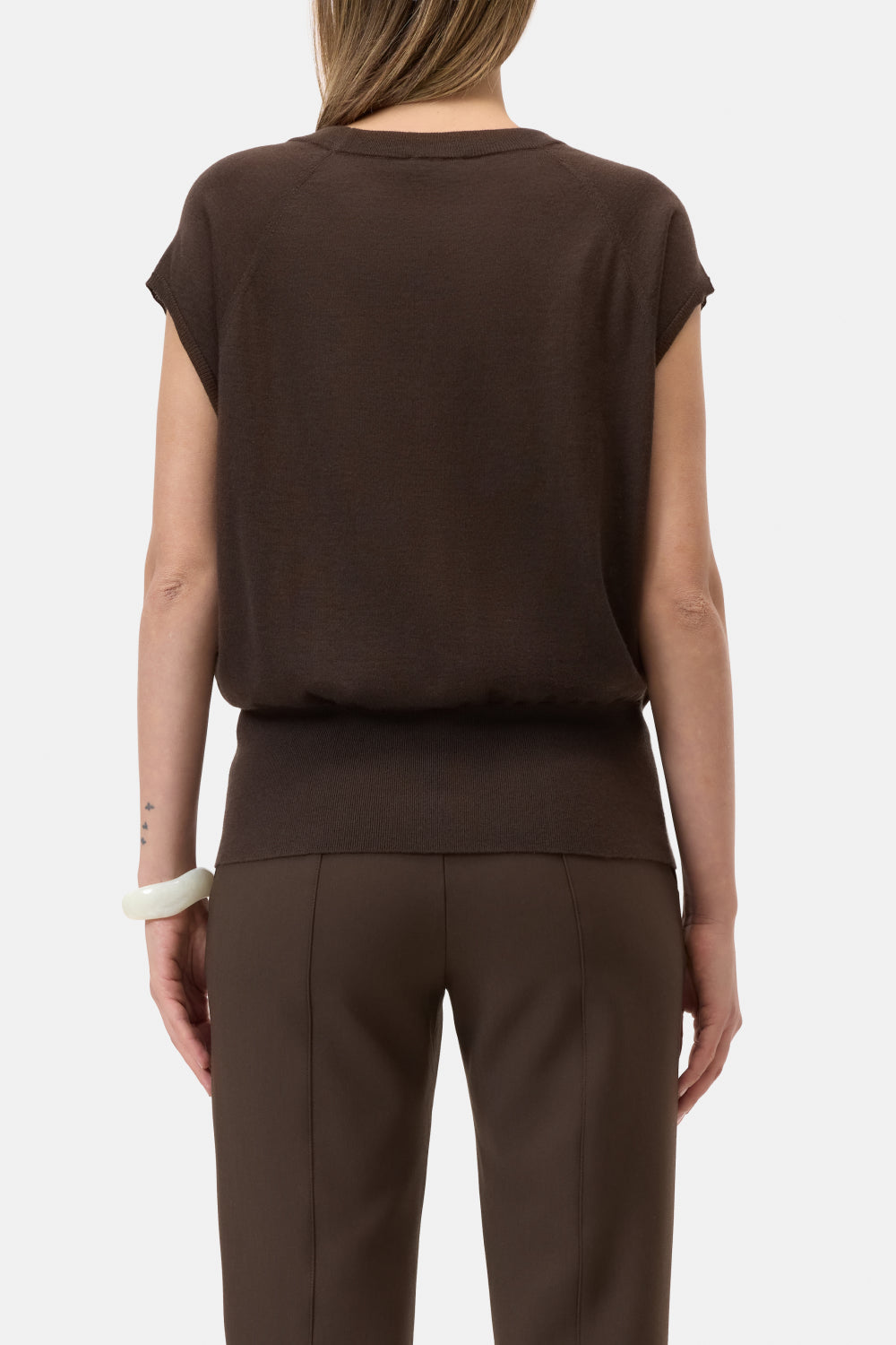 Image of Top sleeveless mable brown