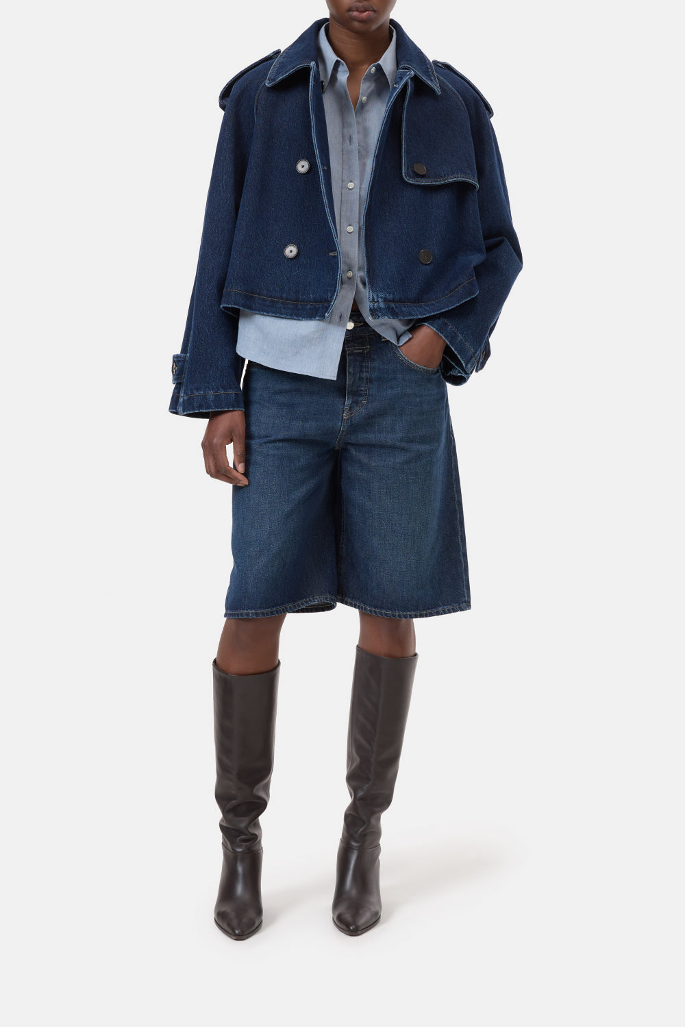 Jacket trench denim