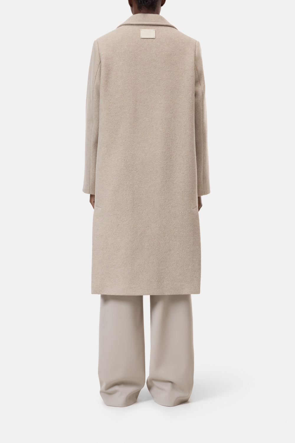 Coat italian silt grey beige