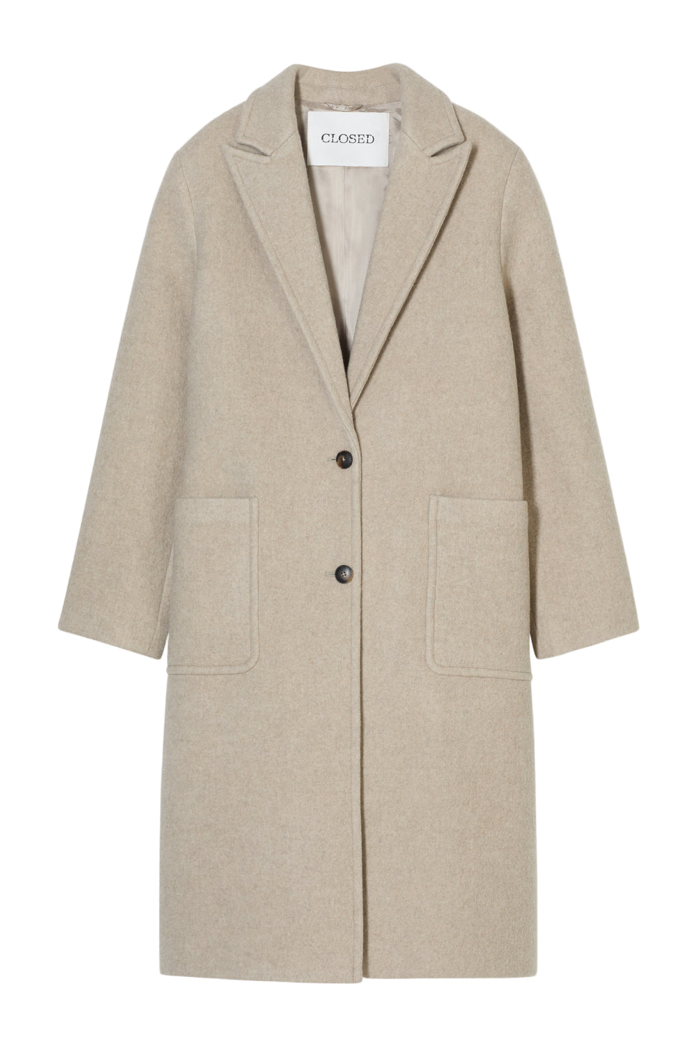 Coat italian silt grey beige