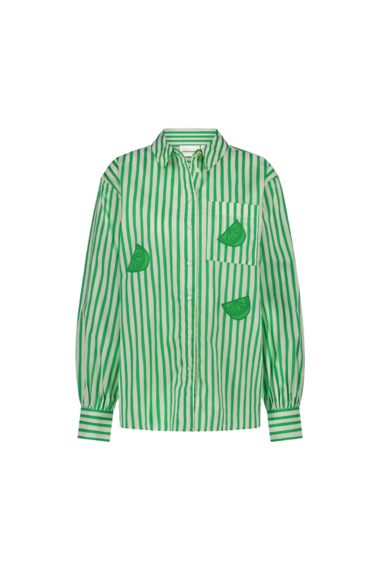 Blouse Alex warm white/green apple