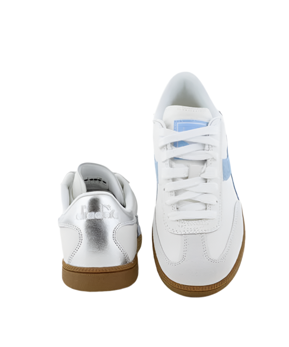 Image of Trainer white/licht blauw