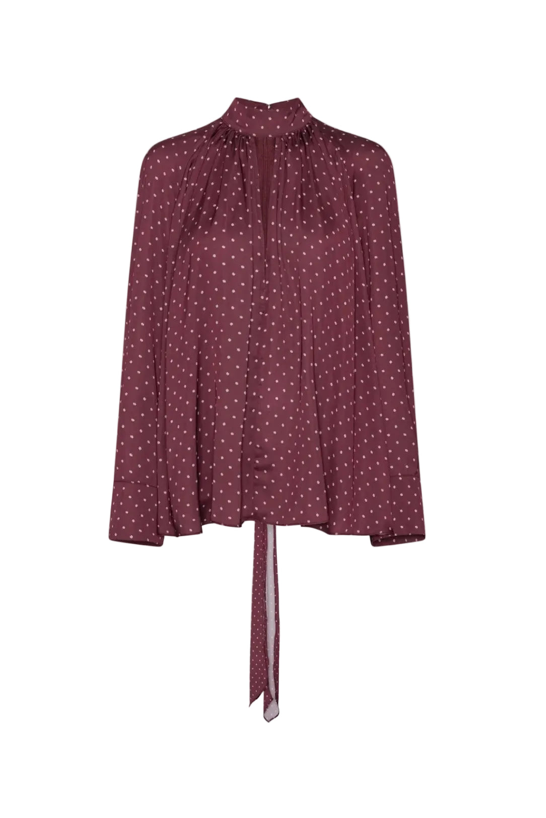 Blouse Kitty dot satin winetasting