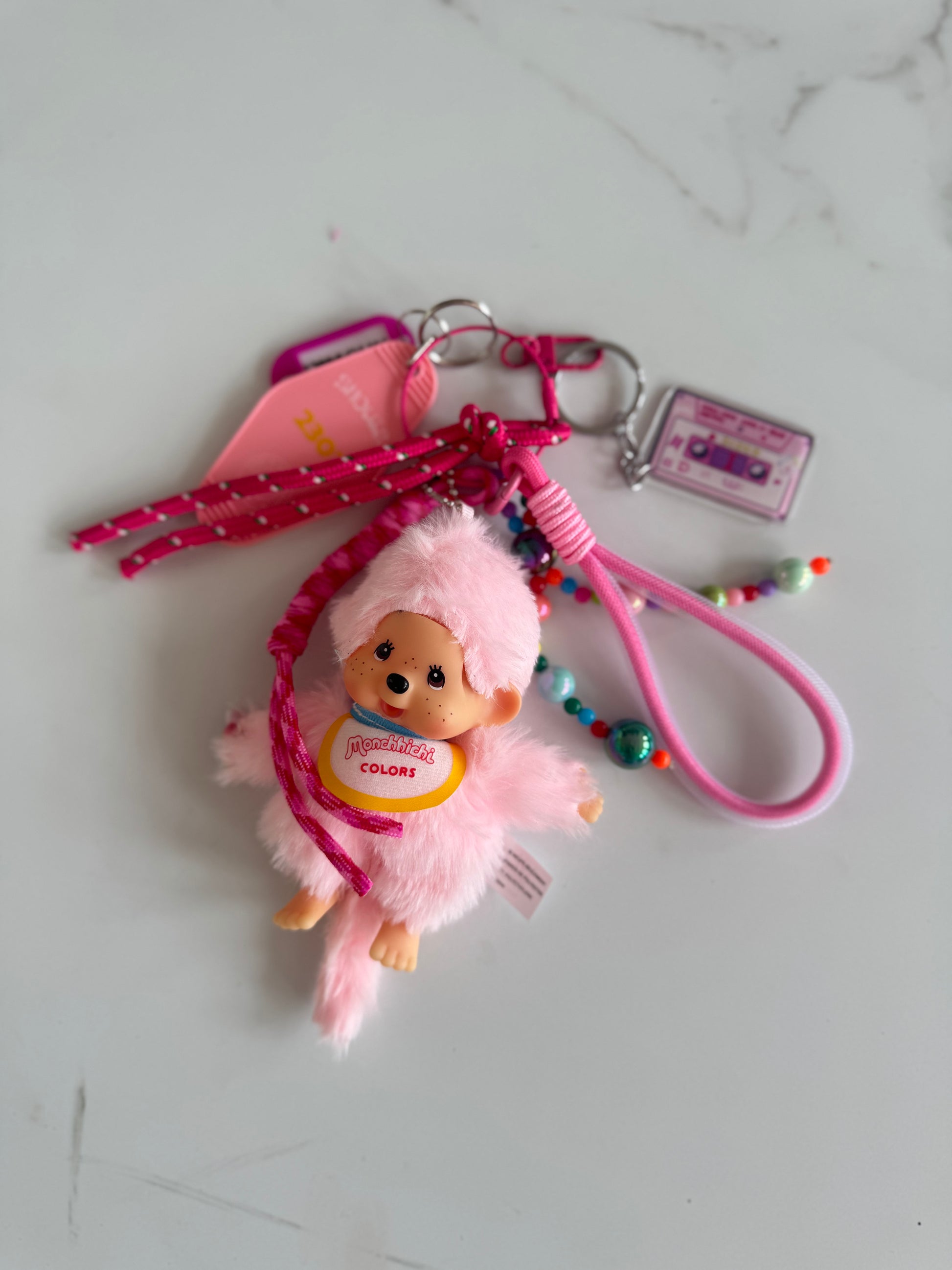 Bag charm Monchici pink