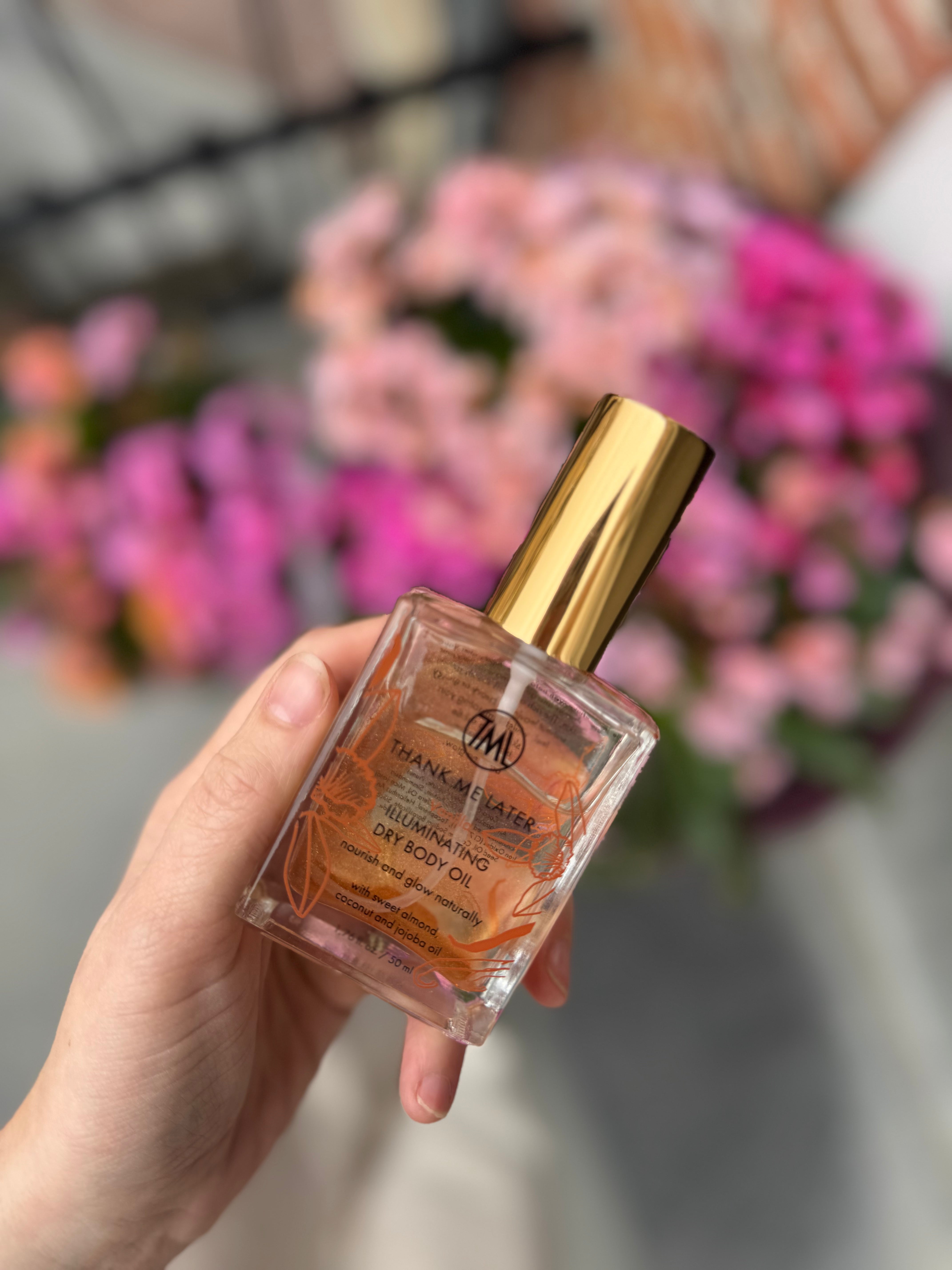 Image of Dry body oil illuminating