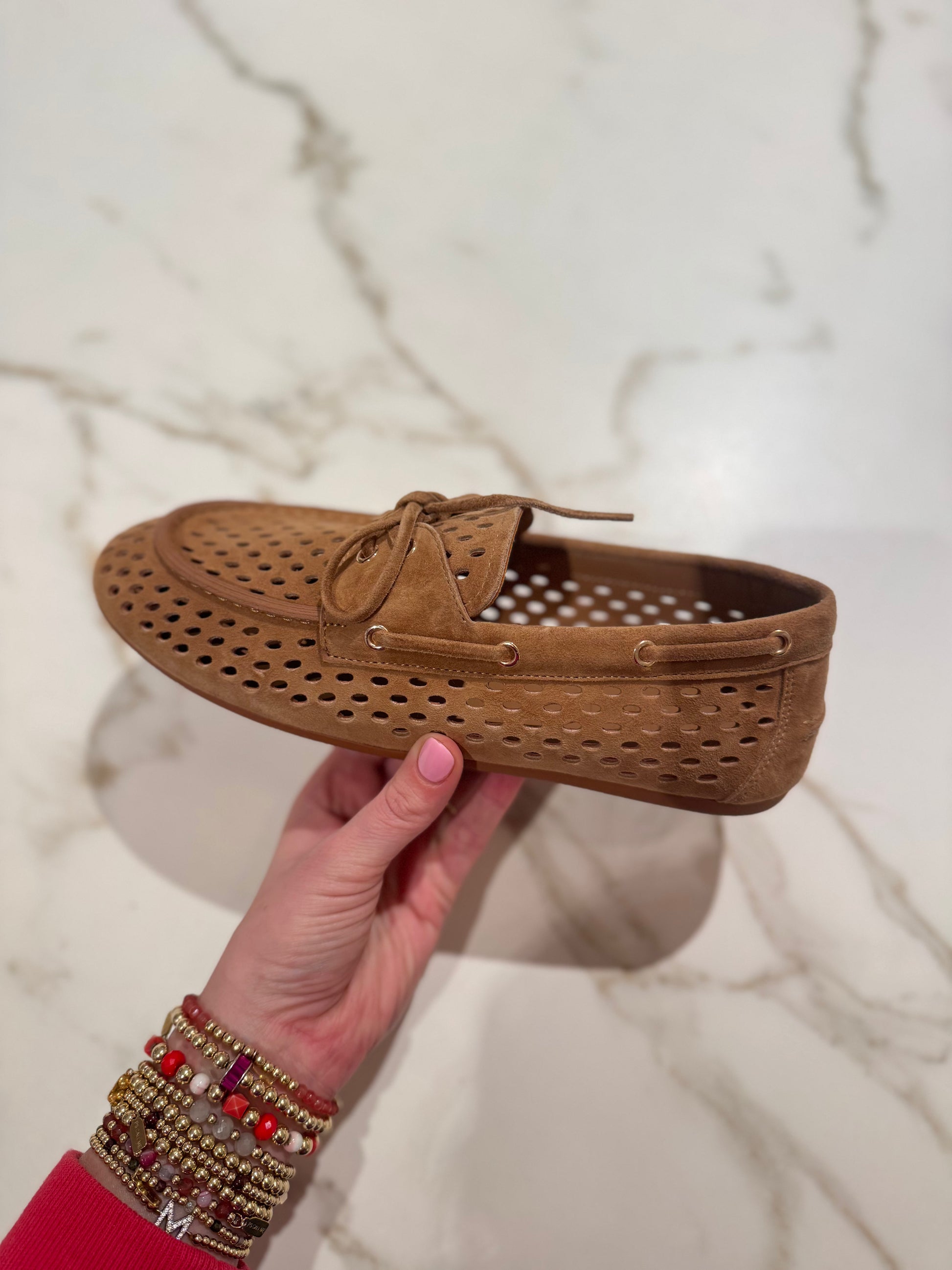 Boatloafer Karmel suede camel