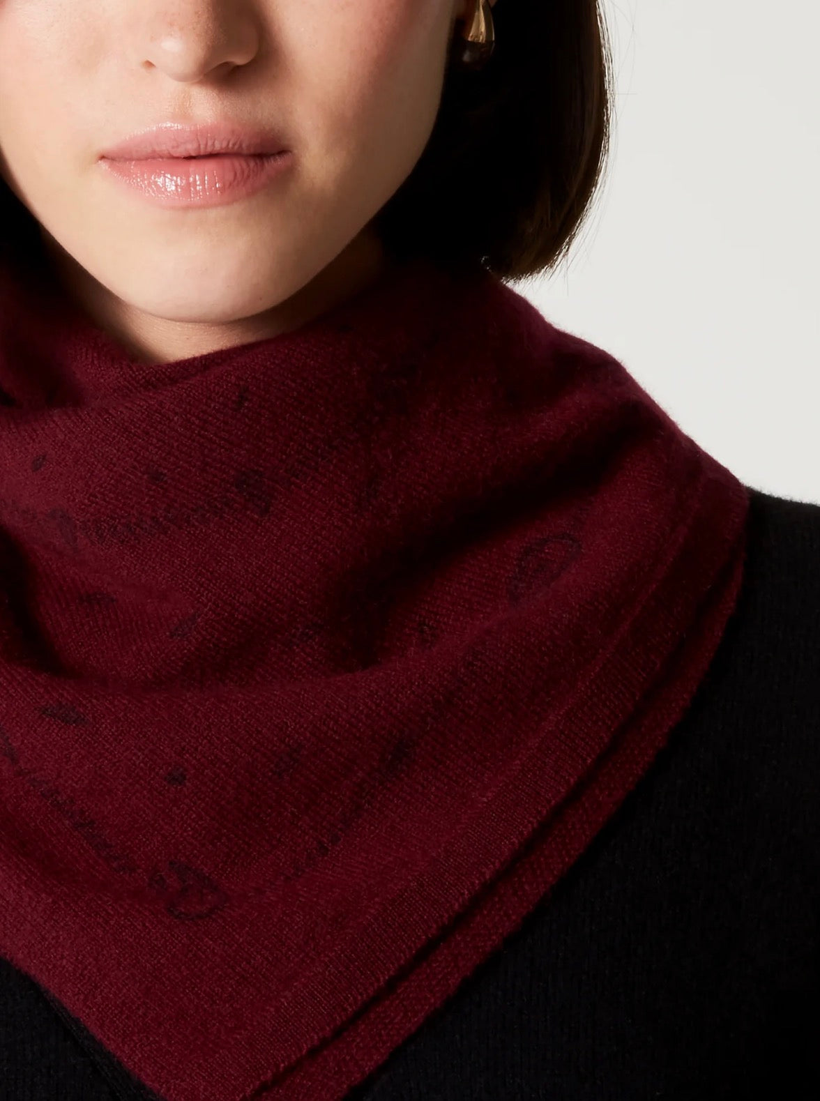 Bandana Annabelle cashmere burgundy