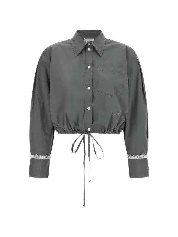 Blouse bowling stretch cotton quiet shade