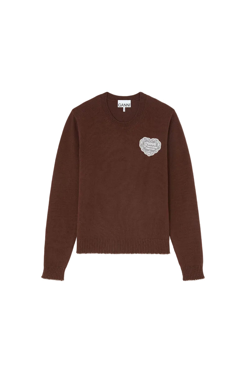 Image of Knit lace chicory coffee