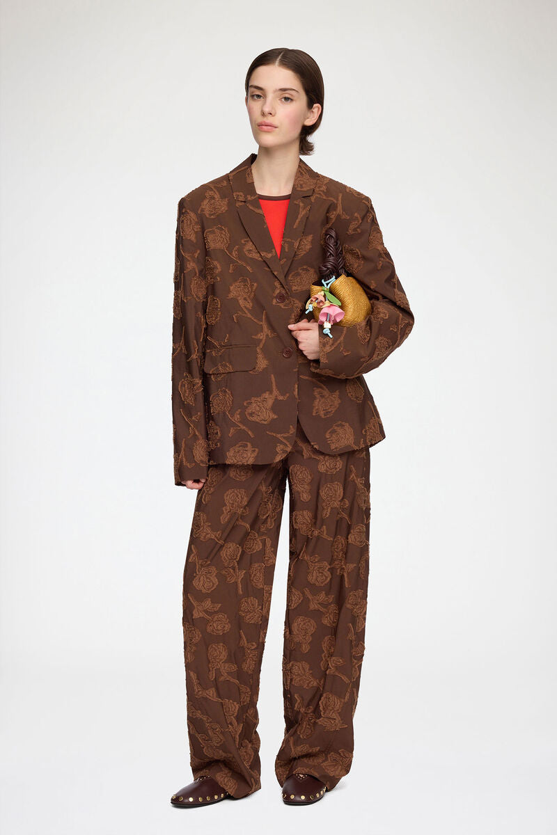 Pants coupe elastic cocoa brown