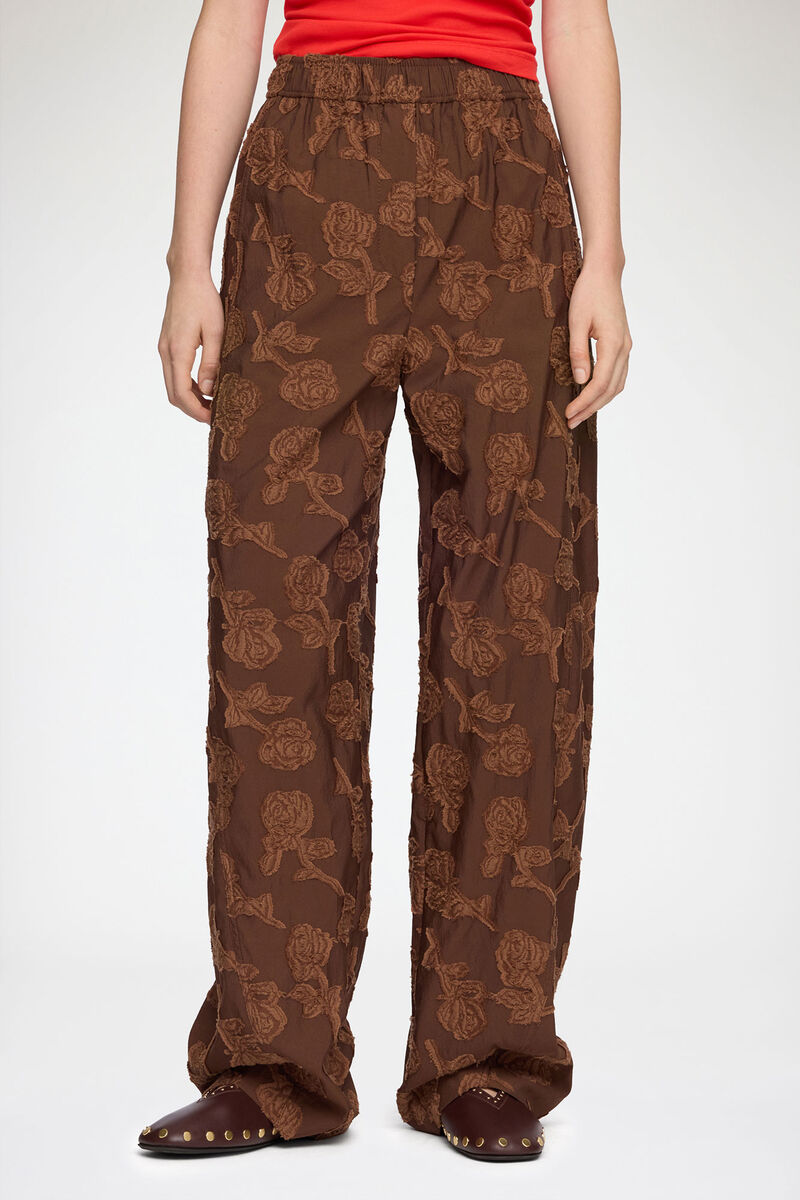 Image of Pants coupe elastic cocoa brown