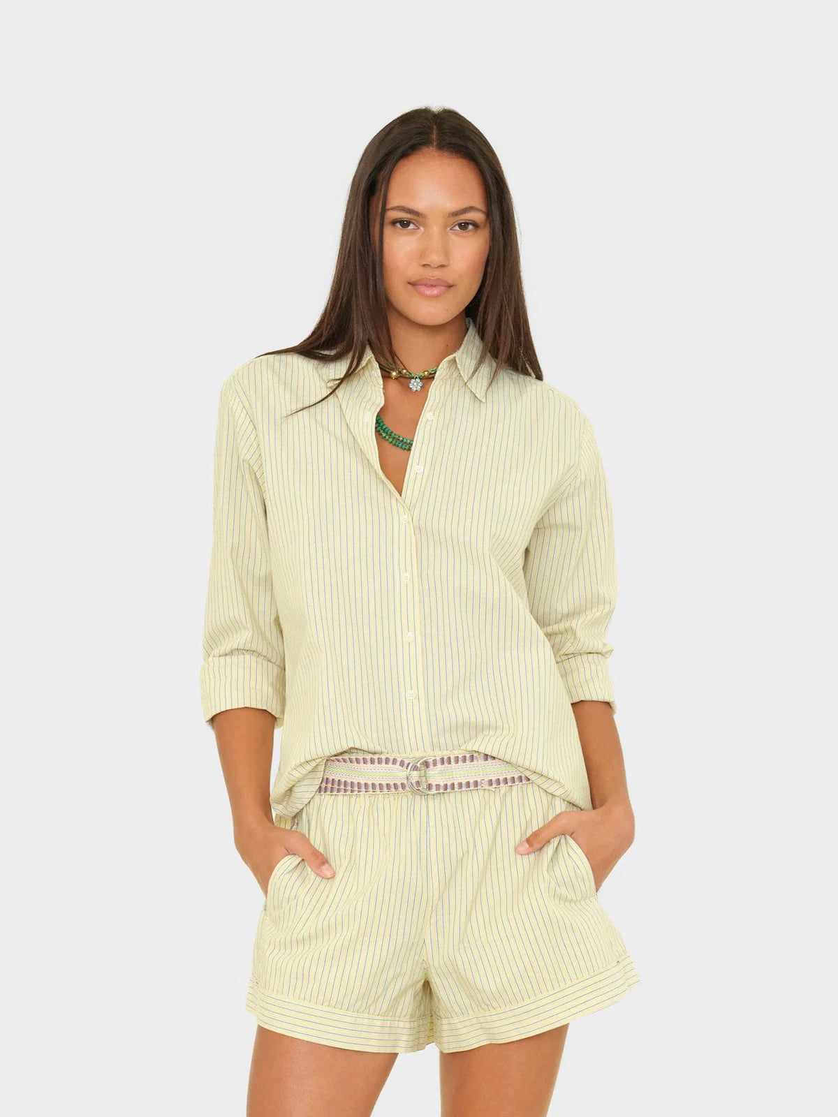 Short Gabby citrine stripe