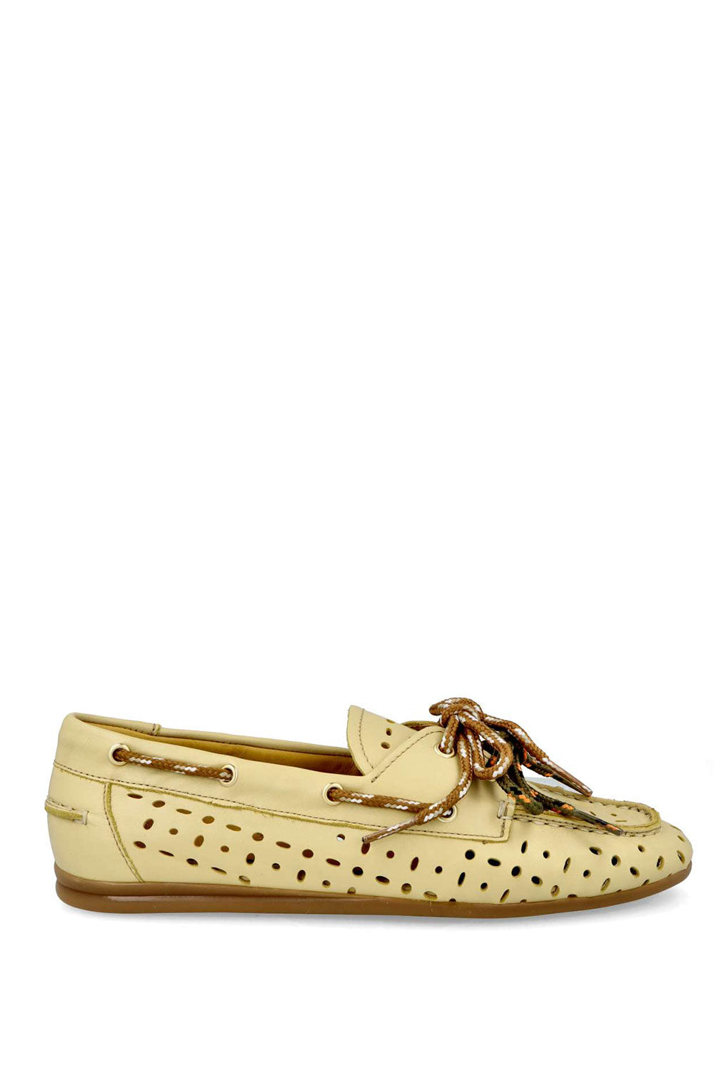 Boat loafer Kimana perforated soft yellow