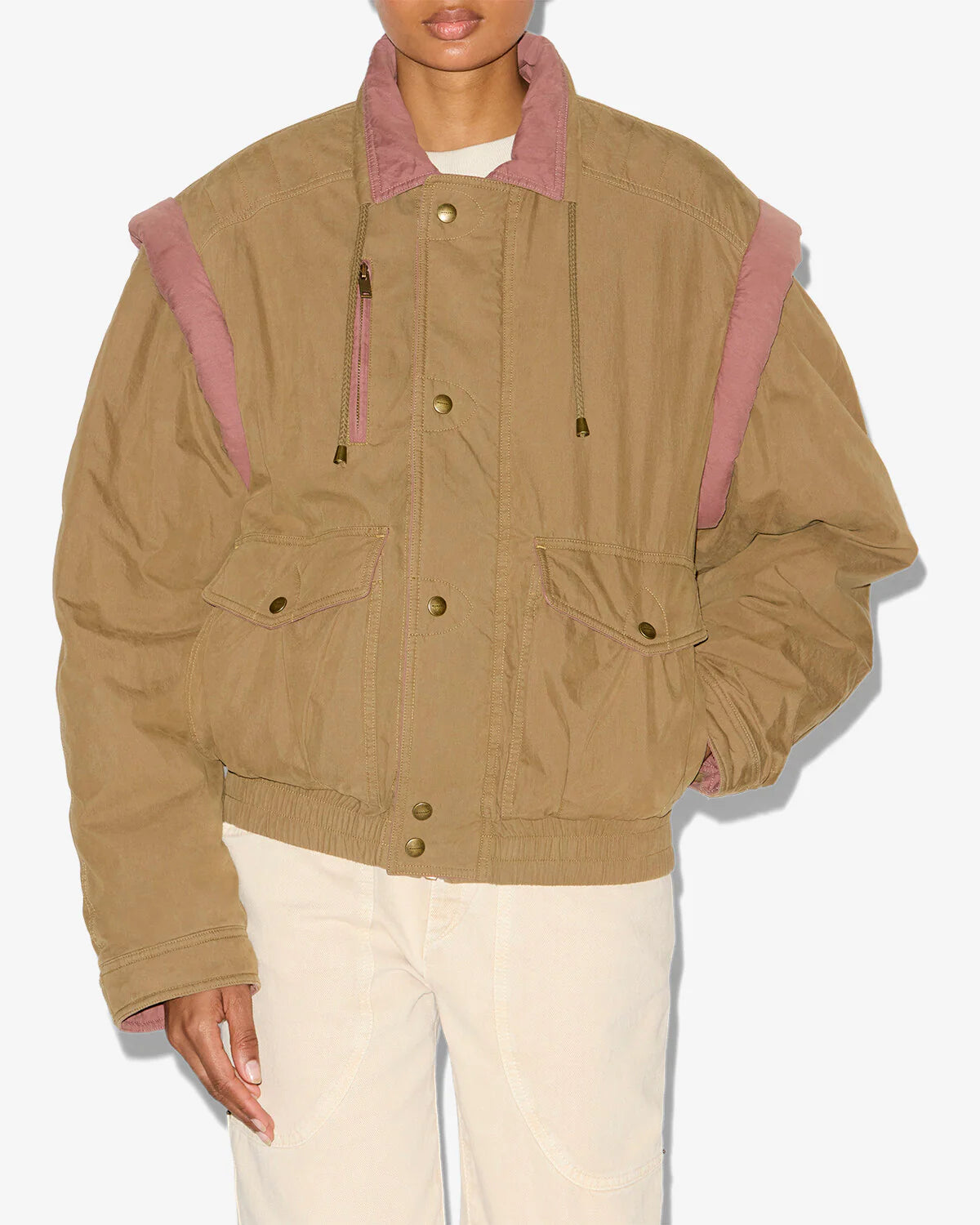 Jacket Desha khaki pink