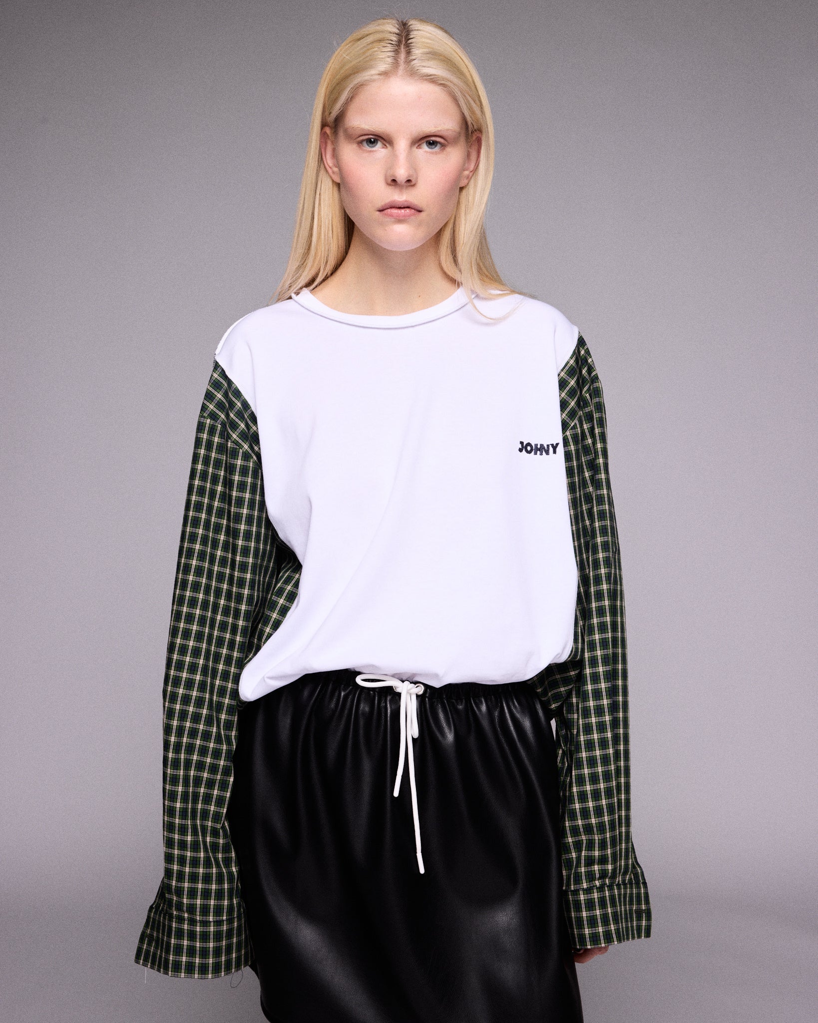Tee longsleeve Maria white/green