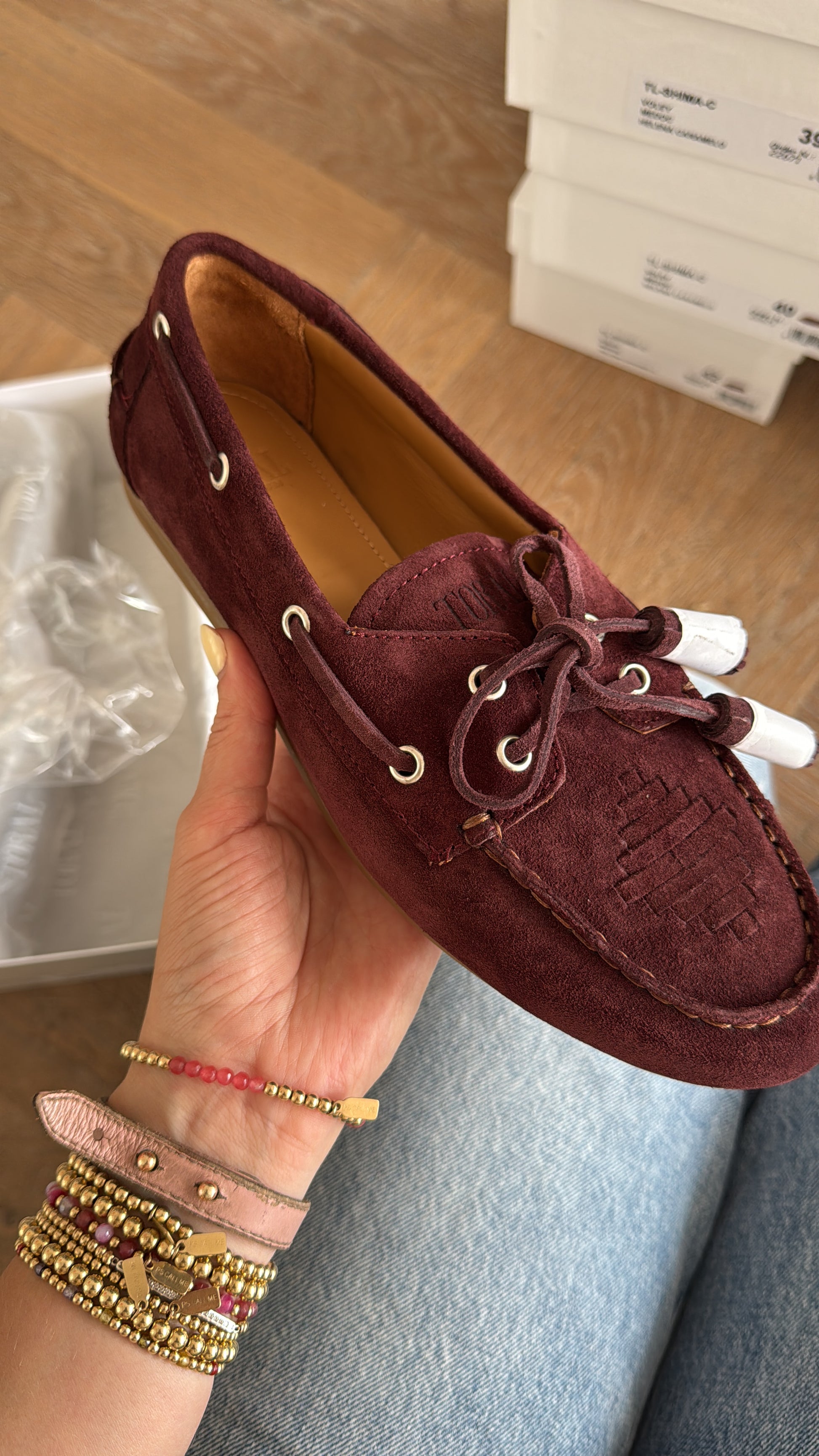 Boat loafer Shima burgundy