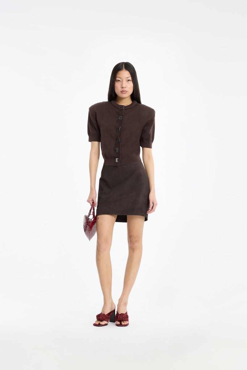 Knit Firm short sleeve brown