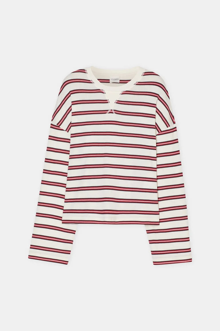 Image of Longsleeve ivory/pink stripe