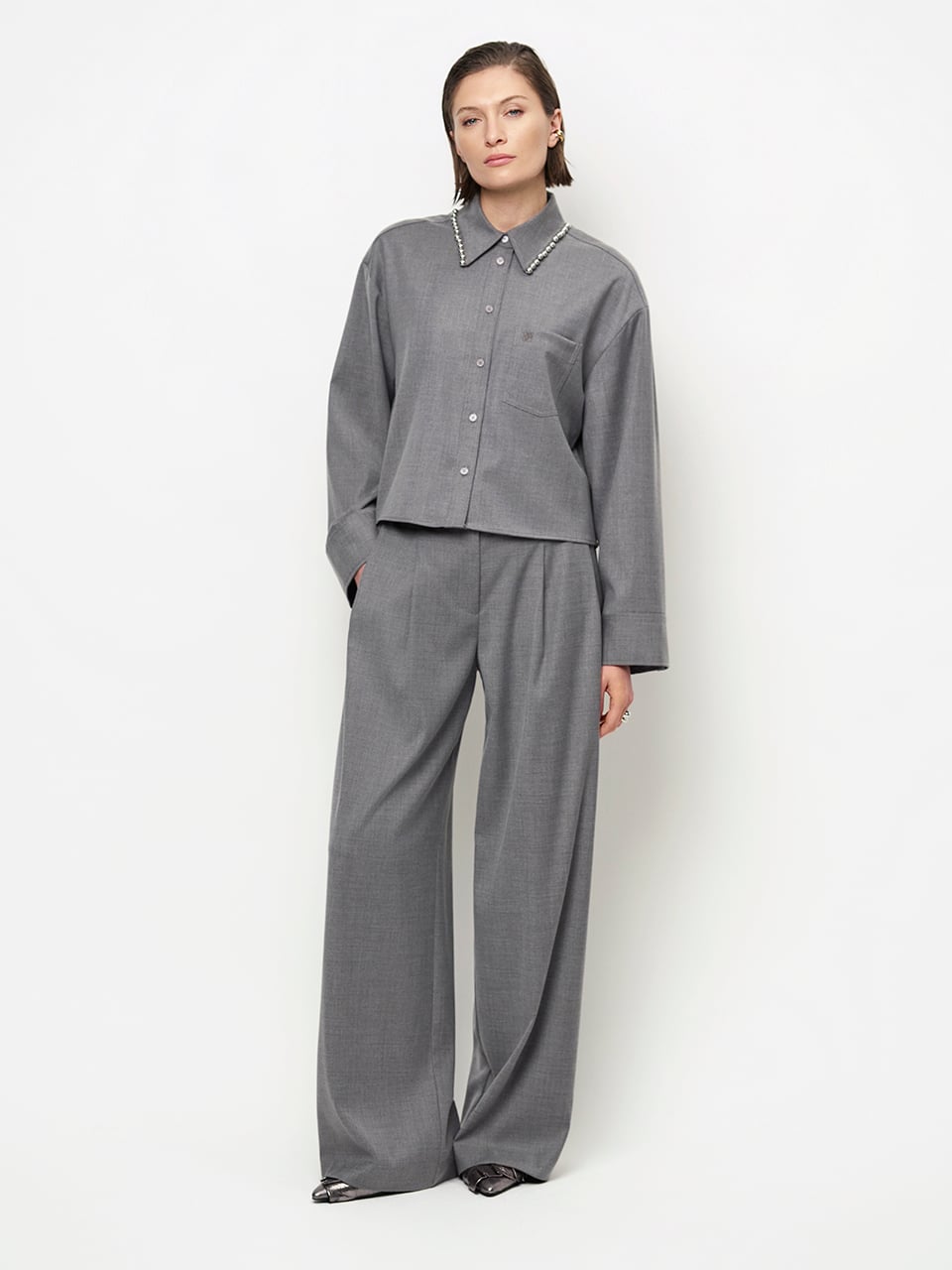 Image of Pants Biaxa grey melange