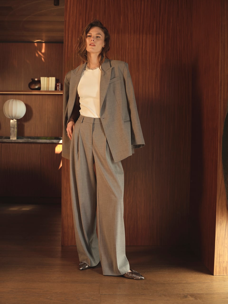 Pants Biaxa grey melange