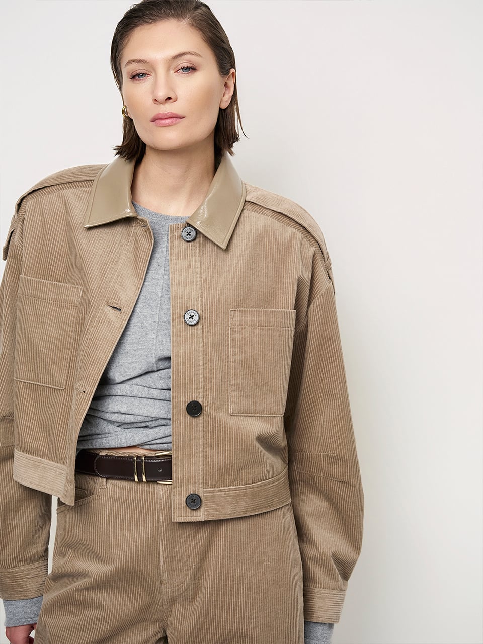 Image of Coat Scout corduroy warm beige