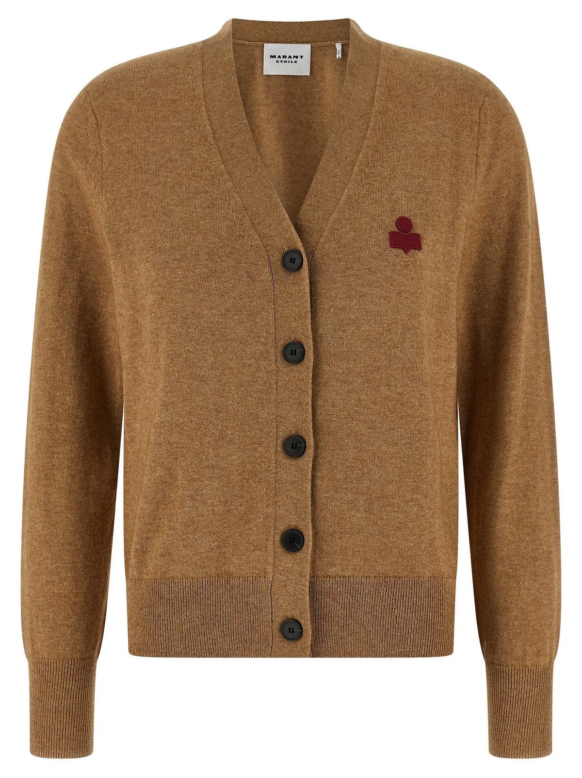 Knit Karina camel/burgundy