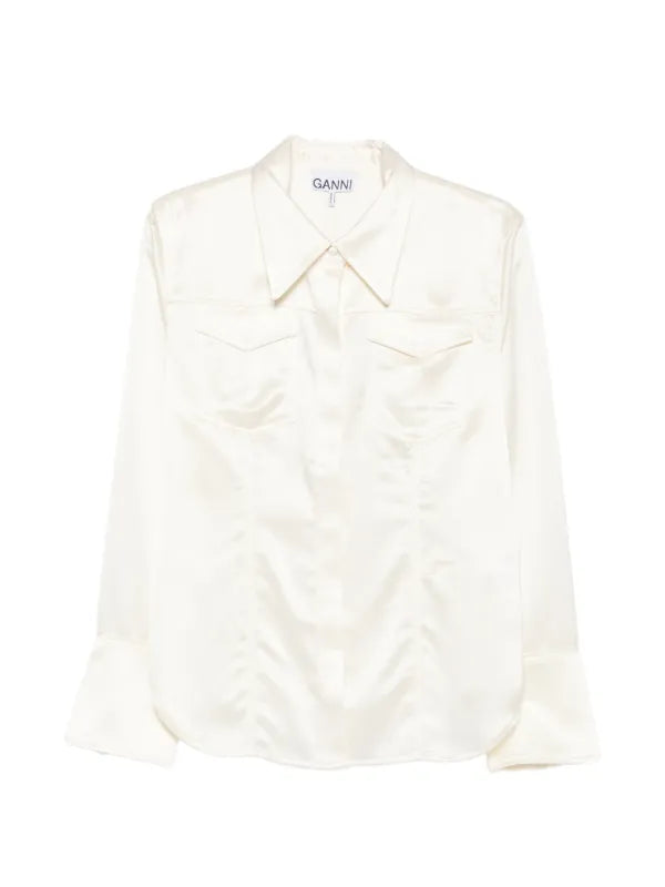 Blouse fluid satin ivory
