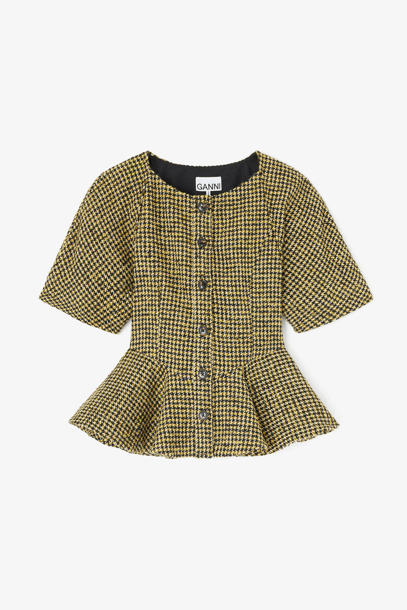 Blouse blazing yellow peplum