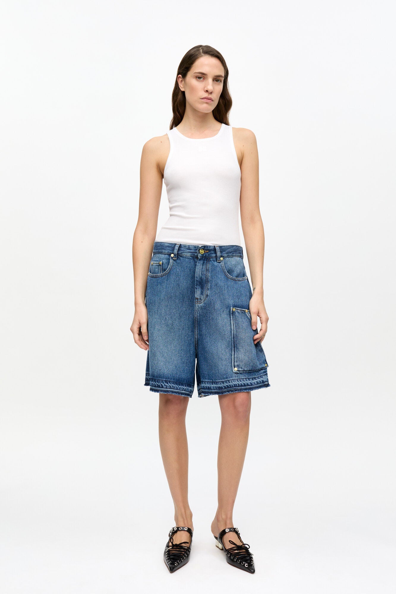 Bermuda light denim blue vintage