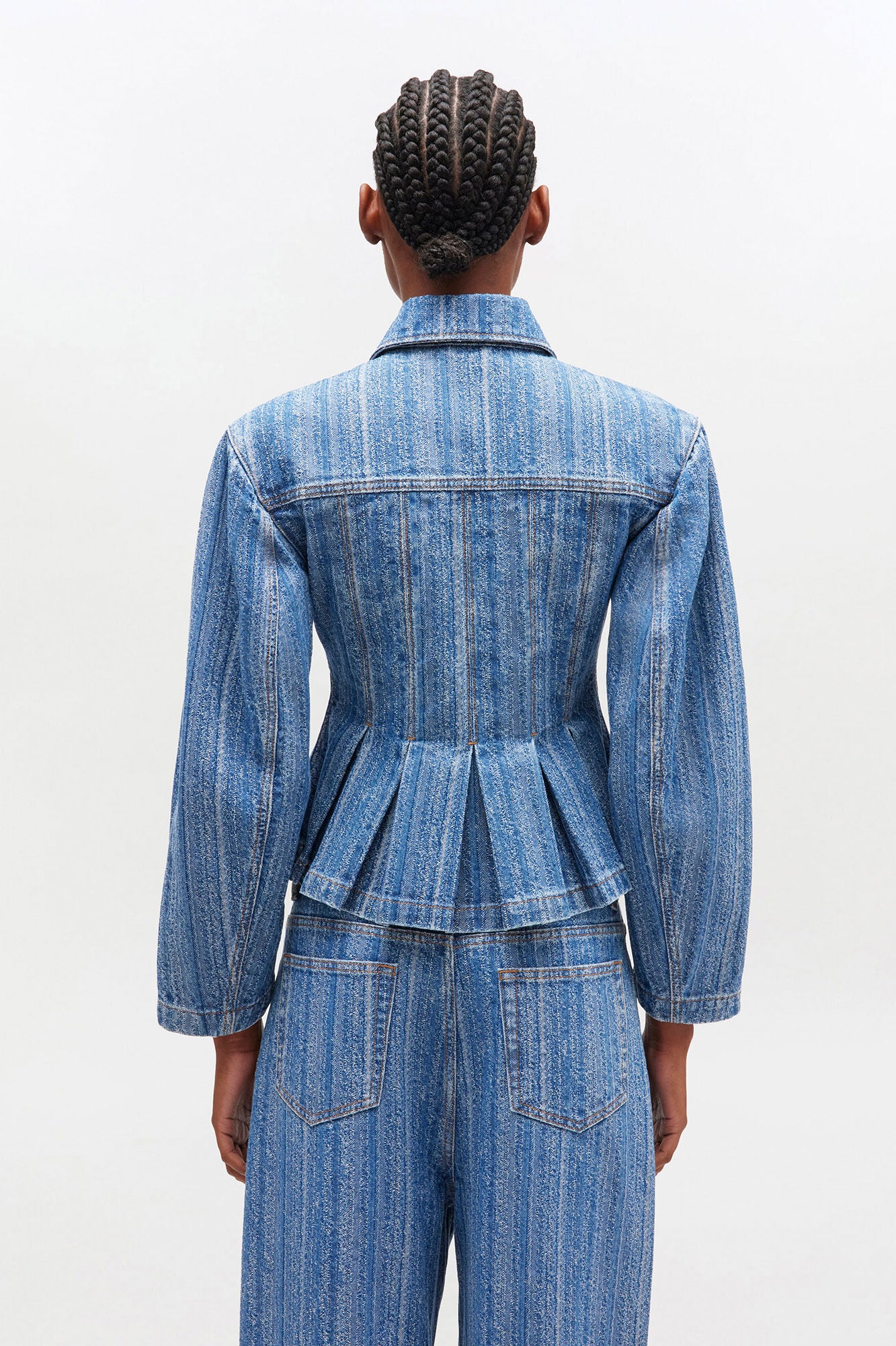 Jacket denim structured